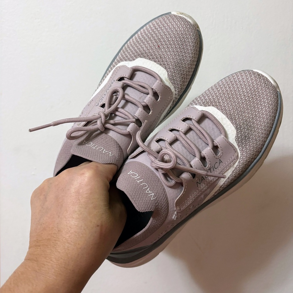 Nautica Women's Light Pink Lace-Up Sneakers